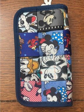 Harveys Patchwork Disney Characters Quilted Zip Wallet - Navy Trim